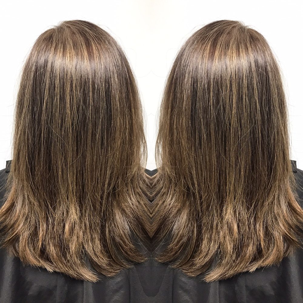 Cut Layers On Medium Length Hair Brown Base Change Full