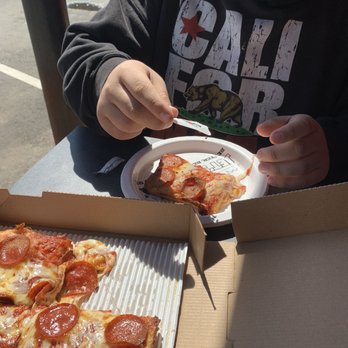 Jet's Pizza - My lunch date (my son) - Pizza Near Me - Charlotte, North Carolina