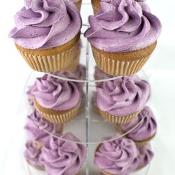 Cupcakes by T - Purple Vanilla Cupcakes - Tier Display