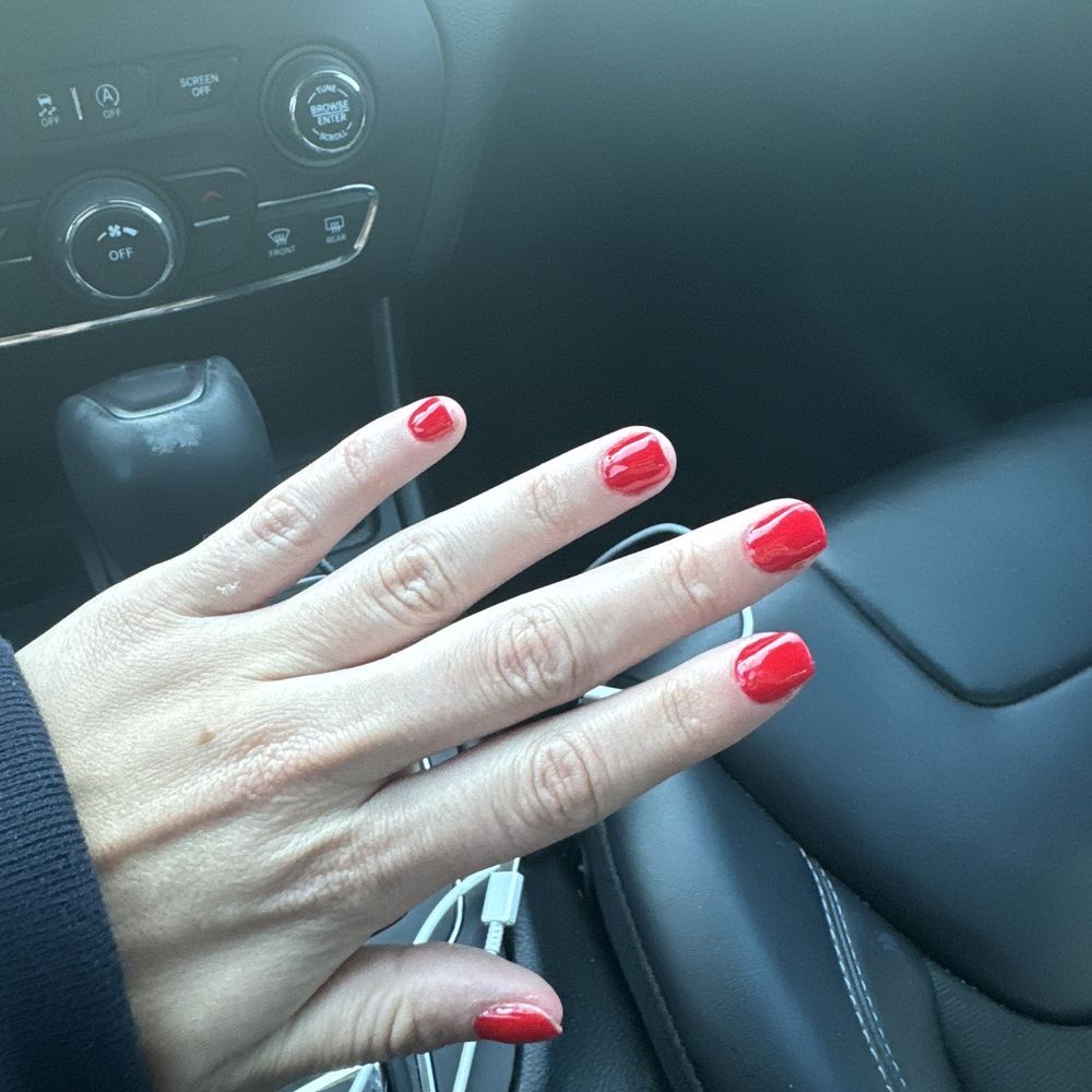 Safe Nails - Red dip nails - Nail Salons Near Me - Phoenix, Arizona