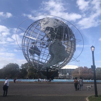 Queens Museum - World's Fair globe sculpture in park - Museums Near Me - Corona, New York