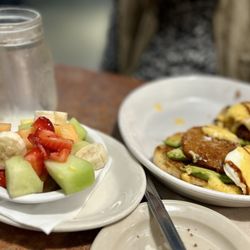 Huckleberry's - Side of fresh fruit with the benedict