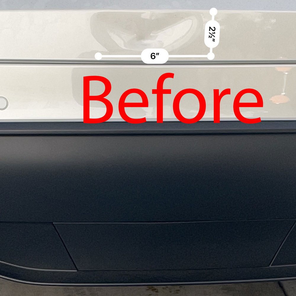 Victor's Auto Collision - Dent sustained on 2021 Model Y (hatch portion) while parking. Closeup view - Body Shops Near Me - Van Nuys, California Victor's Auto Collision - Dent sustained on 2021 Model Y (hatch portion) while parking. Closeup view - Body Shops Near Me - Van Nuys, California