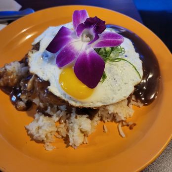 Guieb Cafe - Loco Moco Fried Rice (giant wagyu beef patty under the egg). - Breakfast & Brunch Near Me - Las Vegas, Nevada Guieb Cafe - Loco Moco Fried Rice (giant wagyu beef patty under the egg). - Breakfast & Brunch Near Me - Las Vegas, Nevada