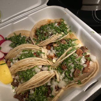 El Tacon 118 - Every taco on the menu LOL except birriango. Tripa is on the bottom right I think. - Food Trucks Near Me - Simi Valley, California