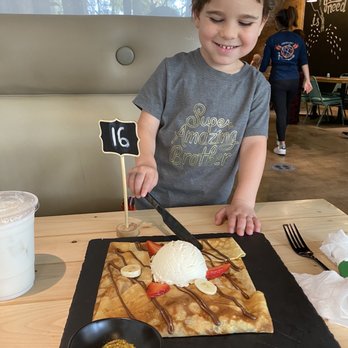 Saffrano Crepes - The Nutella, strawberry, banana, ice cream crepe. - Creperies Near Me - Plantation, Florida Saffrano Crepes - The Nutella, strawberry, banana, ice cream crepe. - Creperies Near Me - Plantation, Florida