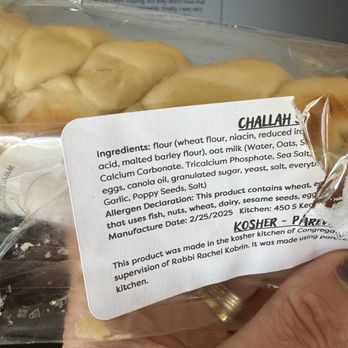 Sara's Confectionery Genius - Challah label - Bakeries Near Me Sara's Confectionery Genius - Challah label - Bakeries Near Me