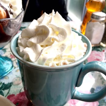 Robinsons Tea Room - hot chocolate (don't spend $6 on swiss miss served in a cute mug) - Desserts Near Me - Stony Brook, New York