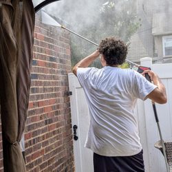 The Powerwash Guy - Awesome Job, Power washing the Brick wall in my yard