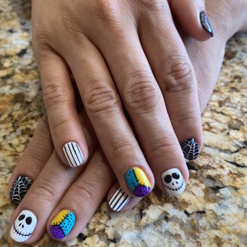 Butterfly Nails and Spa - Nightmare Before Christmas nails - Nail Salons Near Me - Riverside, California