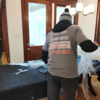 Small Move Same Day - Furniture delivery completed with item being unwrapped in North Richland Hills, TX. - Movers Near Me - Fort Worth, Texas Small Move Same Day - Furniture delivery completed with item being unwrapped in North Richland Hills, TX. - Movers Near Me - Fort Worth, Texas