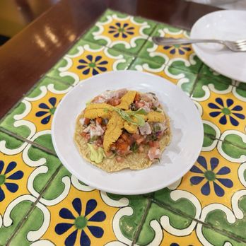 Holbox - Tostada de Kanpachi & Uni - Latin American Near Me - Los Angeles, California Holbox - Tostada de Kanpachi & Uni - Latin American Near Me - Los Angeles, California