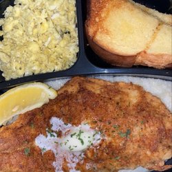 SheeeWeeee Brunch - CatFish & Grits W/Eggs & Toast