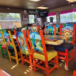 colorful tables and chairs colorful tables and chairs