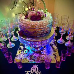 Christine's Cake Creations - Our friends were thinking cupcakes, but I know my wife and for the 60th, it needed to be something special.