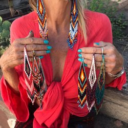 The Family Jewels of Texas - Amazing handmade Native American Zuni tribe beaded earrings
