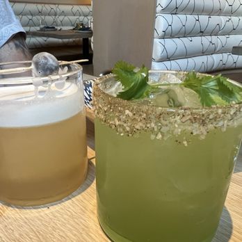 Ladino - Bourbon sour and the Green Shug Margarita - Mediterranean Near Me - San Antonio, Texas