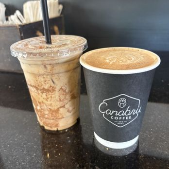 Canabru Coffee - Iced Spanish Latte and Hot Teddy Bear Latte. - Coffee & Tea Near Me - Chino, California