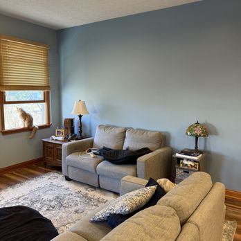 Steve’s A+ Remodeling - This wall was a dark teal color. - Tiling Near Me