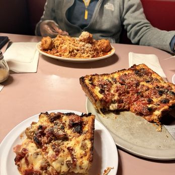 Loui's Pizza - Small meat lovers pizza and large spaghetti and meatballs - Pizza Near Me - Hazel Park, Michigan Loui's Pizza - Small meat lovers pizza and large spaghetti and meatballs - Pizza Near Me - Hazel Park, Michigan