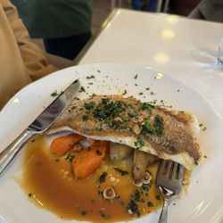 Clara's Table - Red snapper sprinkled with chervil.