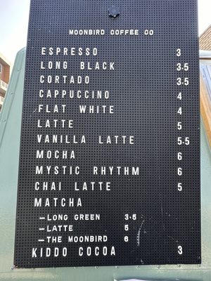 Menu photo 7 Moonbird Coffee Columbus, OH