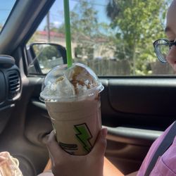 Clutch Coffee Bar - Iced caramel latte with whip