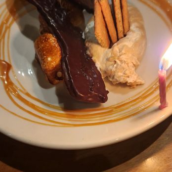 Beckett's Table - Chocolate dipped bacon smores. Housemade marshmallows, caramel, whipped peanut butter, graham crackers. - New American Near Me - Phoenix, Arizona