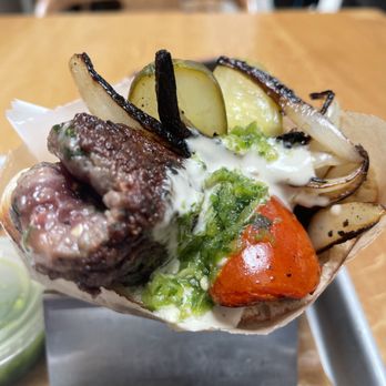 Miznon - Raw cold Lamb Kebab Pita - Sandwiches Near Me - New York, New York Miznon - Raw cold Lamb Kebab Pita - Sandwiches Near Me - New York, New York