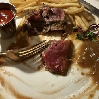 Willies Modern Fare - Rare beef and French fries. Yummy. - Modern European Near Me - Rancho Mirage, California