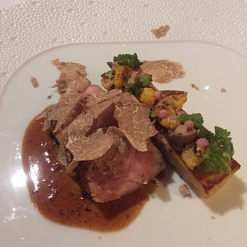 Acquerello - Seared veal loin with cauliflower, potato gratin and truffles - Italian Near Me - San Francisco, California