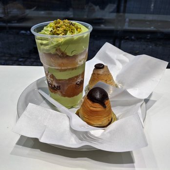 SfogliateLab - Sfogliatelab 01-18-2020: Chocolate Sfogliatella Cone, Coffee Sfogliatella Cone, Pistachio Baba au Rum - Cafes Near Me - Naples, NA