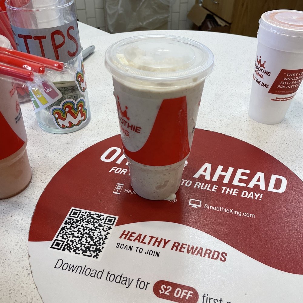 Smoothie King - How dirty my drink came out and how full it was. Taste was full of powder and ice. - Juice Bars & Smoothies Near Me - Wylie, Texas Smoothie King - How dirty my drink came out and how full it was. Taste was full of powder and ice. - Juice Bars & Smoothies Near Me - Wylie, Texas