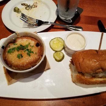 Yard House - Roast beef dip sandwich with French onion soup - Bars Near Me - Houston, Texas Yard House - Roast beef dip sandwich with French onion soup - Bars Near Me - Houston, Texas