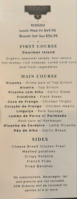Menu photo 4 Churrascaria Plataforma New York, NY
