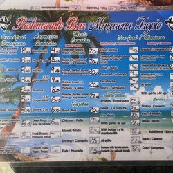 Macarena Tropic - Menu