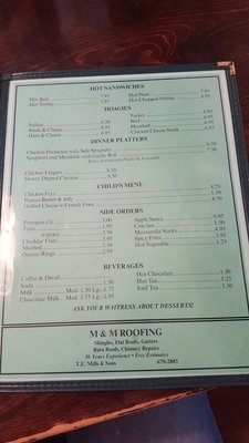 Menu photo 1 Elk Diner Royal, PA