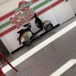 The Vespa and the Logo for a photo spot The Vespa and the Logo for a photo spot