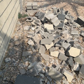 The Right Guys - a pile of broken concrete blocks - General Contractors Near Me The Right Guys - a pile of broken concrete blocks - General Contractors Near Me