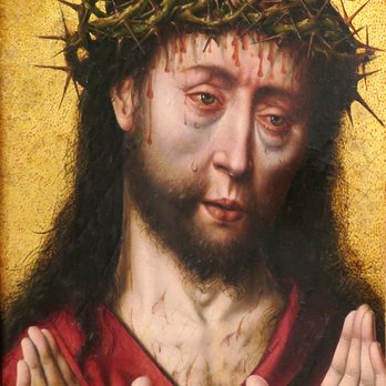 Harvard Art Museums - Aelbert Bouts; The Man of Sorrows; mid-1490s; oil on oak panel - Art Museums Near Me - Cambridge, Massachusetts