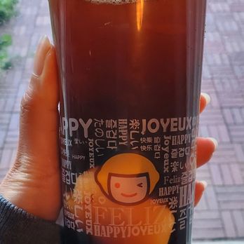 Happy Lemon - E5: Black Tea ($4.75): Boba (+$0.40), Grass jelly (+$0.40), Pudding (+$0.40), 25% Ice, 0% Sweetness, Cold Large (+$0.50) - Bubble Tea Near Me - San Jose, California Happy Lemon - E5: Black Tea ($4.75): Boba (+$0.40), Grass jelly (+$0.40), Pudding (+$0.40), 25% Ice, 0% Sweetness, Cold Large (+$0.50) - Bubble Tea Near Me - San Jose, California