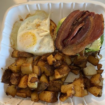 Cajun Kitchen Cafe - Breakfast Sandwich & potatoes - Cajun/Creole Near Me - Ventura, California