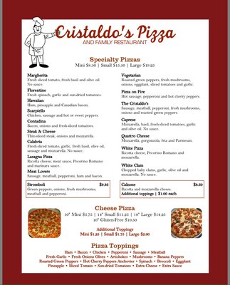 Menu photo 3 Cristaldo's Pizza Chesapeake, VA Menu photo 3 Cristaldo's Pizza Chesapeake, VA