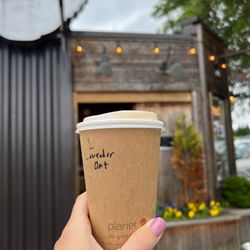 Aviator Coffee - 16oz hot latte with lavender and oat milk