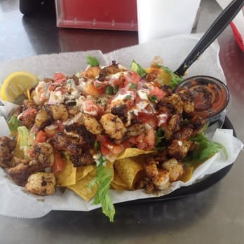 Safe Harbor Seafood - Blackened Shrimp Nachos - so yum - Seafood Near Me - Jacksonville, Florida