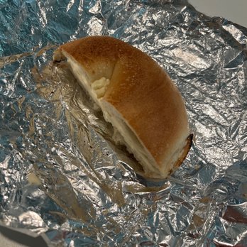 Bagel Express - Half of the plain bagel, lol I ate the other half before the review - Coffee & Tea Near Me - Mount Holly, New Jersey
