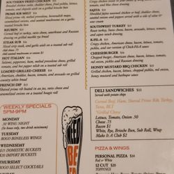Kris Mid City Tavern - Menu