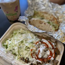 Shah's Halal Food - University Mall - Lamb over rice, Chicken Gyro