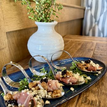 The Restaurant at Leoness Cellars - Amuse-Bouche | Prosciutto, Fig, Goat Cheese, Candied Walnuts - Salad Near Me - Temecula, California The Restaurant at Leoness Cellars - Amuse-Bouche | Prosciutto, Fig, Goat Cheese, Candied Walnuts - Salad Near Me - Temecula, California