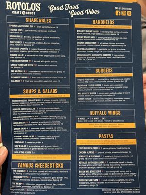 Menu photo 2 Rotolos Craft & Crust Lakeland, TN Menu photo 2 Rotolos Craft & Crust Lakeland, TN
